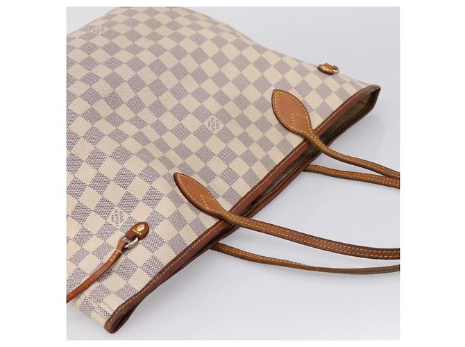 Borsa Tote LOUIS VUITTON Damier Azur Neverfull MM N41605 LV Auth 202468 - vista 6