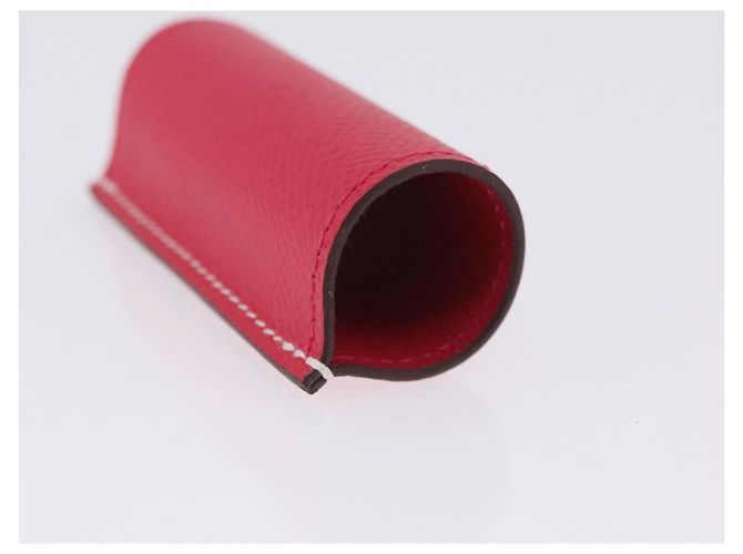 Hermès Funda para lápiz labial HERMES de cuero rosa Auth 198806M - vista 6