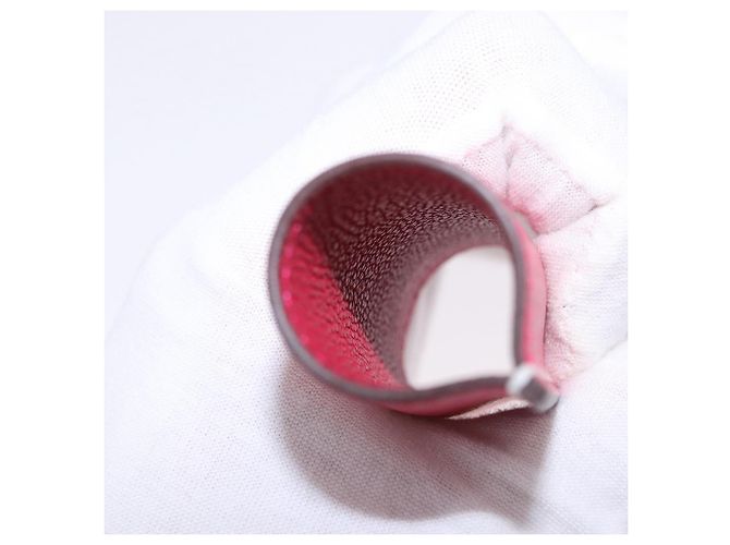 Hermès Funda para lápiz labial HERMES de cuero rosa Auth 198806M - vista 9