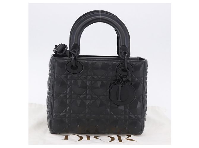 Borsa a mano Christian Dior Canage in pelle 2way Nera Auth ka6141SAV Nero - vista 12