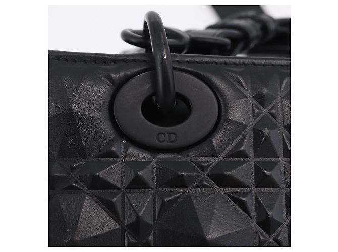 Borsa a mano Christian Dior Canage in pelle 2way Nera Auth ka6141SAV Nero - vista 23