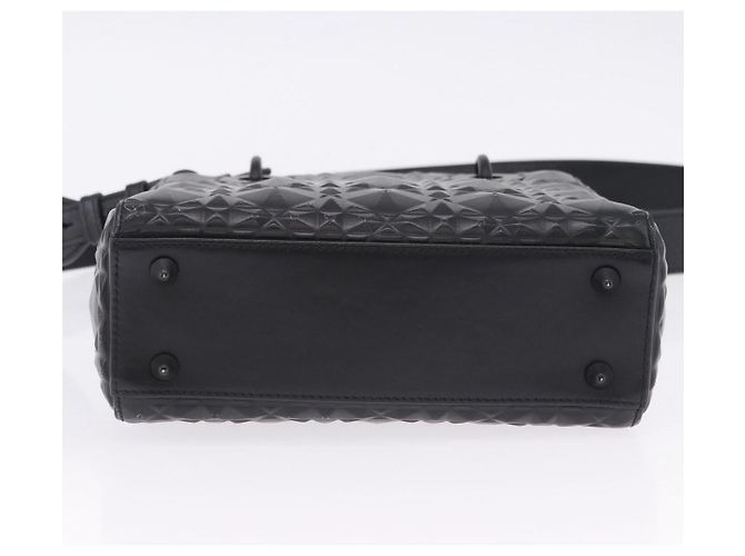 Borsa a mano Christian Dior Canage in pelle 2way Nera Auth ka6141SAV Nero - vista 6