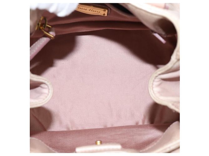 Borsa a mano Miu Miu in pelle 2way Beige Gold Auth 203225M D'oro - vista 10