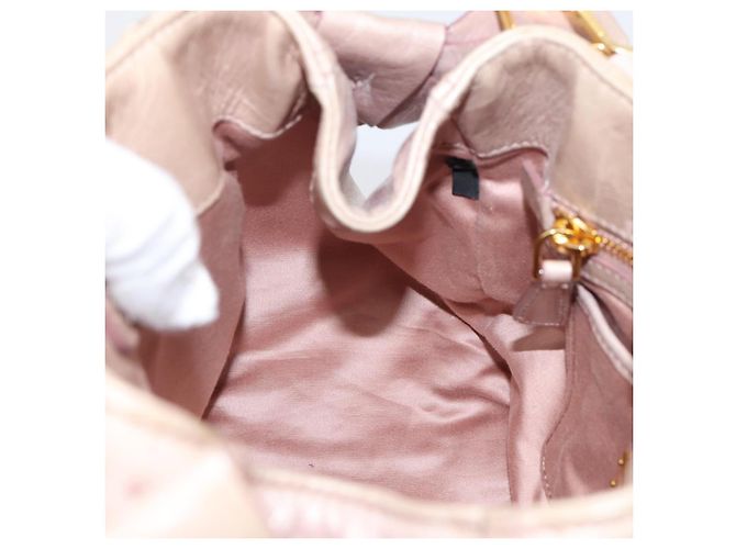 Borsa a mano Miu Miu in pelle 2way Beige Gold Auth 203225M D'oro - vista 22