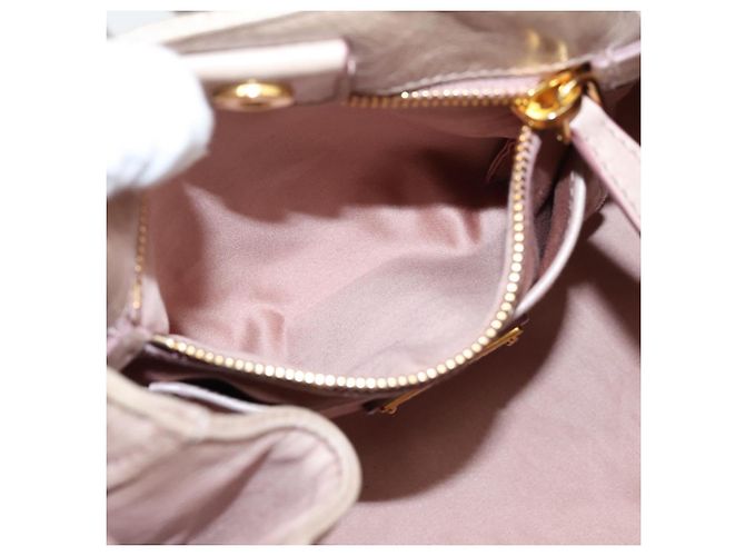 Borsa a mano Miu Miu in pelle 2way Beige Gold Auth 203225M D'oro - vista 24
