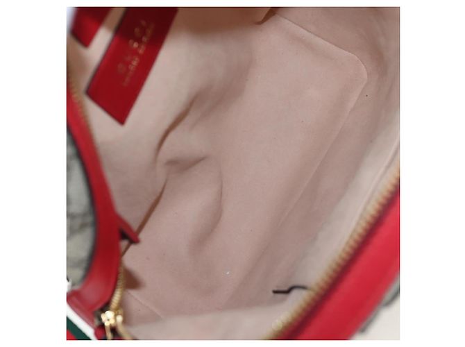 Zaino GUCCI GG Supreme Web Sherry Line PVC Beige Gold 427042 Auth 200331M D'oro - vista 10