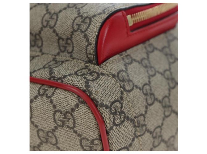 Zaino GUCCI GG Supreme Web Sherry Line PVC Beige Gold 427042 Auth 200331M D'oro - vista 18