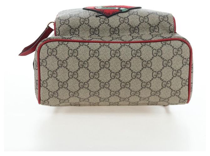 Zaino GUCCI GG Supreme Web Sherry Line PVC Beige Gold 427042 Auth 200331M D'oro - vista 6
