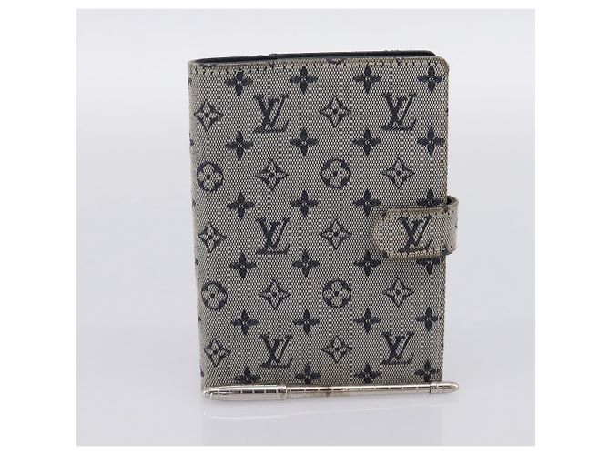 LOUIS VUITTON Monogram Mini Agenda PM Day Planner Cover Blue R20910 Auth BA15743 Azul - vista 12