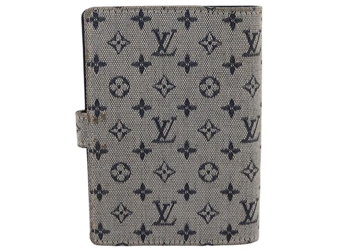 LOUIS VUITTON Monogram Mini Agenda PM Day Planner Cover Blue R20910 Auth BA15743 Azul - vista 2