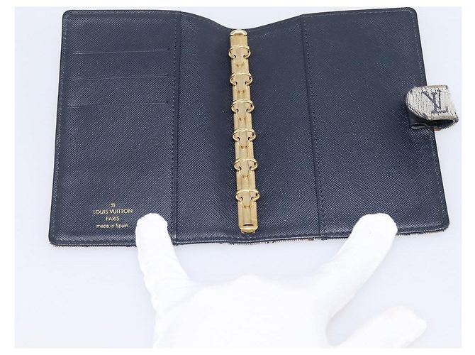 LOUIS VUITTON Monogram Mini Agenda PM Day Planner Cover Blue R20910 Auth BA15743 Azul - vista 8