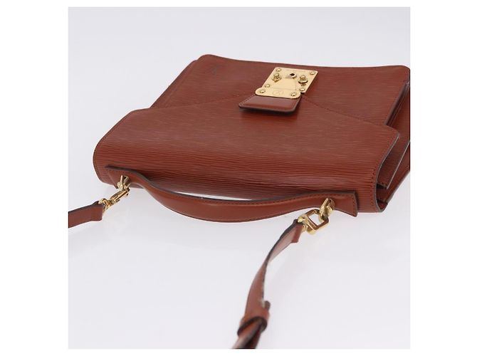 Borsa a mano LOUIS VUITTON Epi Monceau 28 Brown M52123 LV Auth BA15652 Marrone - vista 14
