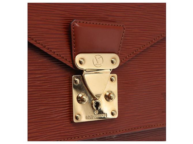 Borsa a mano LOUIS VUITTON Epi Monceau 28 Brown M52123 LV Auth BA15652 Marrone - vista 23