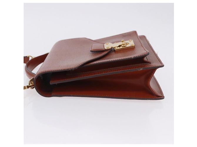 Borsa a mano LOUIS VUITTON Epi Monceau 28 Brown M52123 LV Auth BA15652 Marrone - vista 4