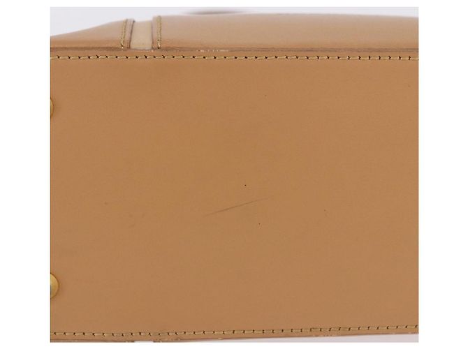 Borsa a mano BURBERRY in pelle beige tono oro Auth ti4017 - vista 16