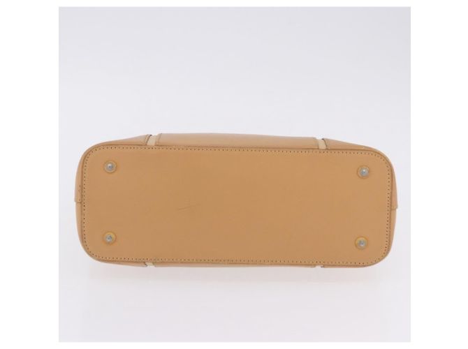 Borsa a mano BURBERRY in pelle beige tono oro Auth ti4017 - vista 6