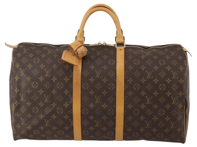 LOUIS VUITTON Monogram Keepall 55 Boston Bag M41424 LV Auth 198952A Monogramma - vista 13