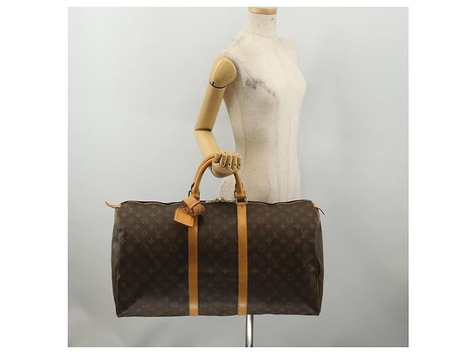 LOUIS VUITTON Monogram Keepall 55 Boston Bag M41424 LV Auth 198952A Monogramma - vista 22