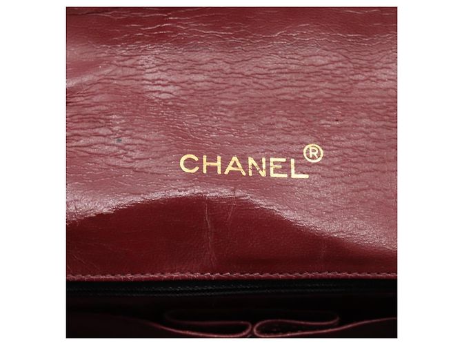 Borsa a tracolla CHANEL Matelasse con catena in pelle d'agnello nera e oro CC Auth 202897V Nero D'oro - vista 18