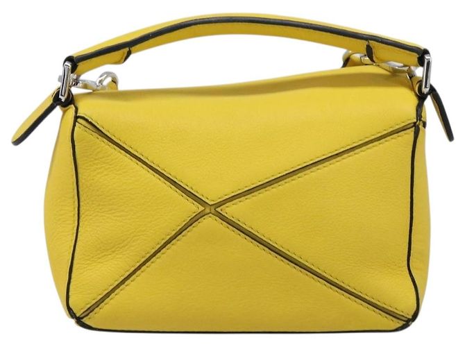 LOEWE x Studio Ghibli Mon Voisin Totoro M Totoro Puzzle Bag Mini Auth 167566SM Argenté Jaune - vue 2