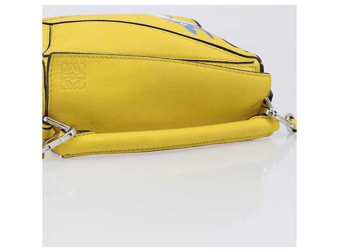 LOEWE x Studio Ghibli Mon Voisin Totoro M Totoro Puzzle Bag Mini Auth 167566SM Argenté Jaune - vue 7