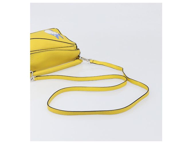 LOEWE x Studio Ghibli Mon Voisin Totoro M Totoro Puzzle Bag Mini Auth 167566SM Argenté Jaune - vue 8