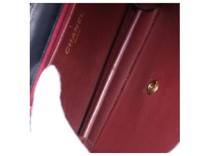 Borsa a tracolla CHANEL Matelasse con catena in pelle d'agnello Navy Gold CC Auth 200577V D'oro Blu navy - vista 11