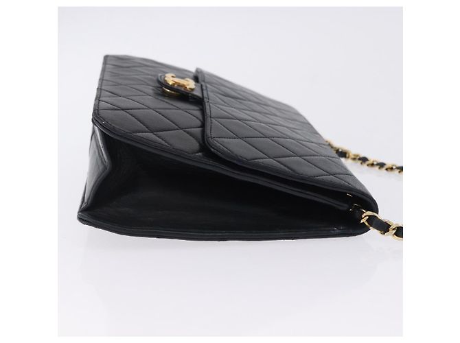 Borsa a tracolla CHANEL Matelasse con catena in pelle d'agnello Navy Gold CC Auth 200577V D'oro Blu navy - vista 4