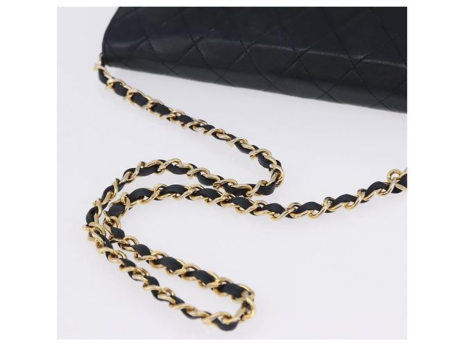 Borsa a tracolla CHANEL Matelasse con catena in pelle d'agnello Navy Gold CC Auth 200577V D'oro Blu navy - vista 8