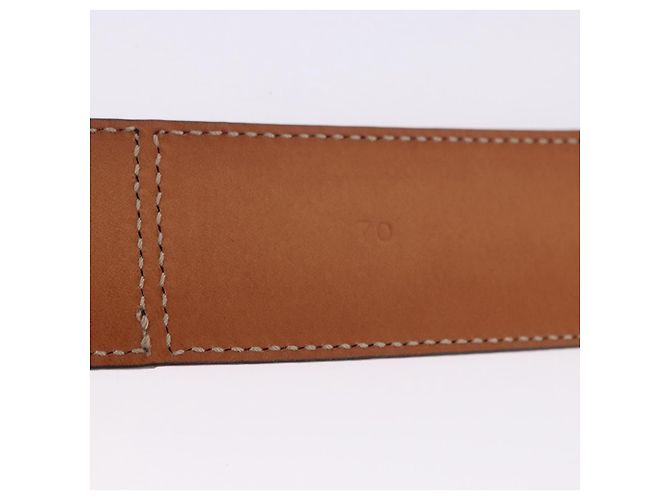 Céline Cinturón CELINE Circle Belt de cuero 29.9'' Rojo Oro Auth 203046 Roja Dorado - vista 10