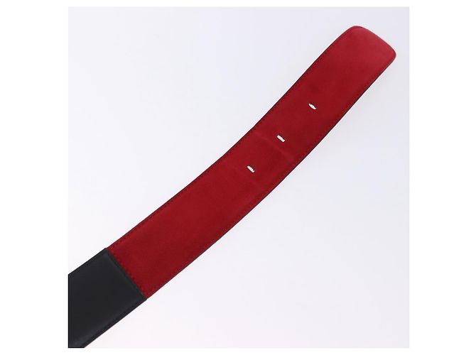 Céline Cinturón CELINE Circle Belt de cuero 29.9'' Rojo Oro Auth 203046 Roja Dorado - vista 7