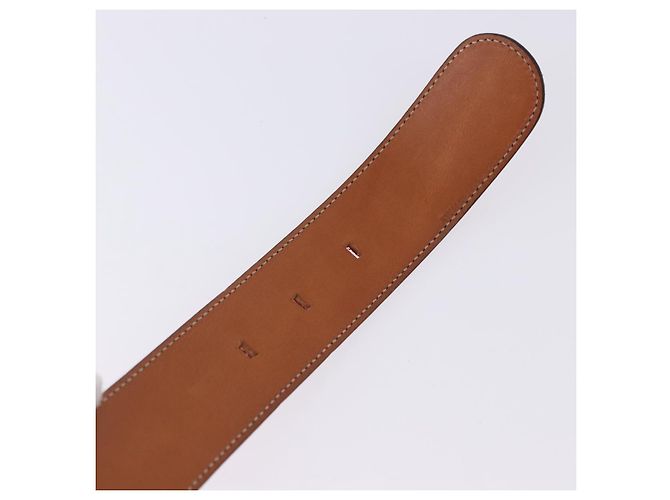 Céline Cinturón CELINE Circle Belt de cuero 29.9'' Rojo Oro Auth 203046 Roja Dorado - vista 8