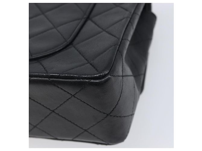 Borsa a tracolla CHANEL Chain Matelasse 23 in pelle d'agnello nera e oro CC Auth 200493SAM Nero D'oro - vista 16