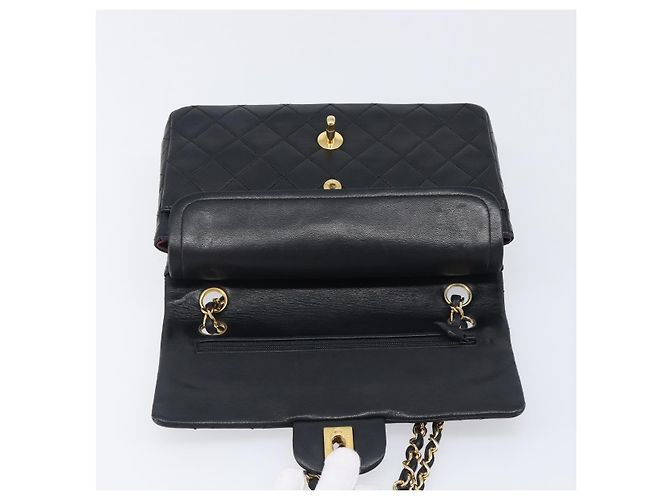 Borsa a tracolla CHANEL Chain Matelasse 23 in pelle d'agnello nera e oro CC Auth 200493SAM Nero D'oro - vista 19
