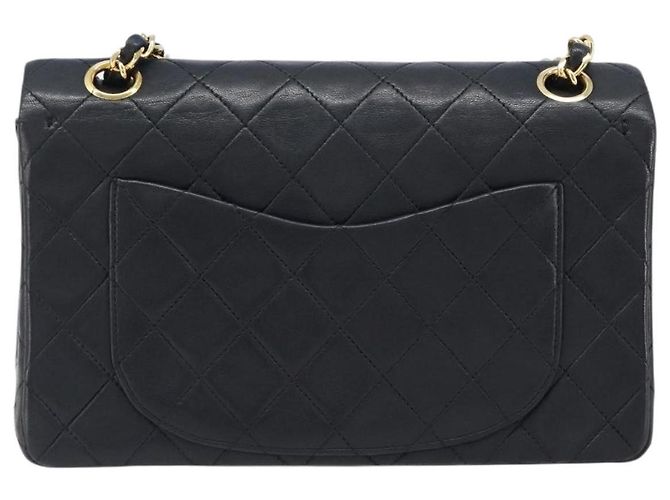 Borsa a tracolla CHANEL Chain Matelasse 23 in pelle d'agnello nera e oro CC Auth 200493SAM Nero D'oro - vista 2