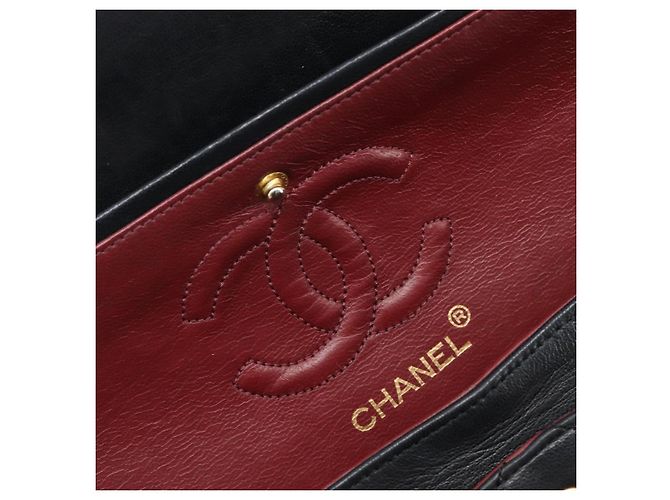 Borsa a tracolla CHANEL Chain Matelasse 23 in pelle d'agnello nera e oro CC Auth 200493SAM Nero D'oro - vista 21