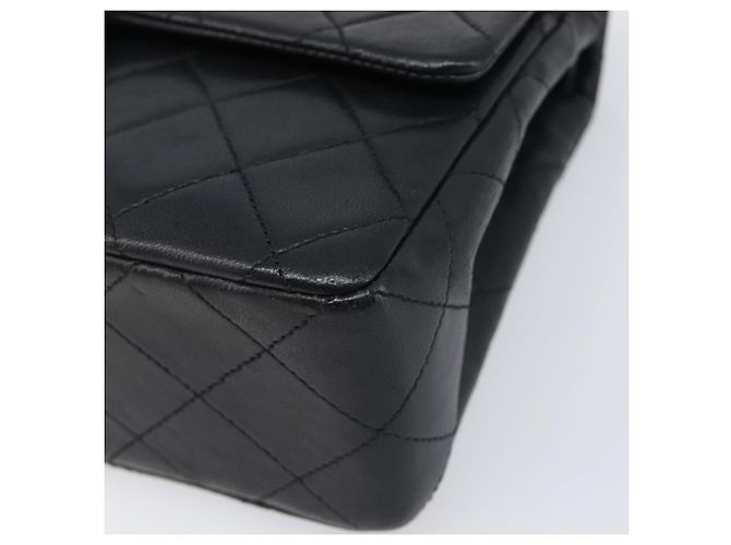 Borsa a tracolla CHANEL Chain Matelasse 23 in pelle d'agnello nera e oro CC Auth 200493SAM Nero D'oro - vista 8