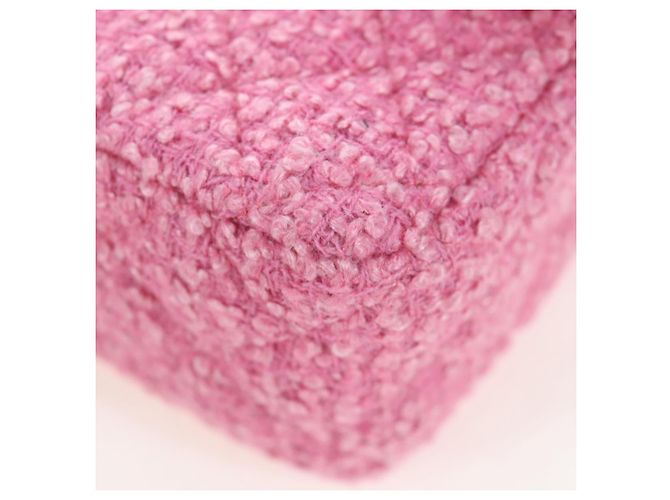 Borsa a tracolla CHANEL Chain Matelasse 20 Tweed Pink Gold CC Auth BA15644SM Rosa D'oro - vista 15