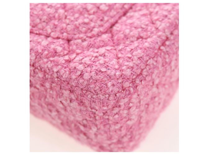 Borsa a tracolla CHANEL Chain Matelasse 20 Tweed Pink Gold CC Auth BA15644SM Rosa D'oro - vista 17