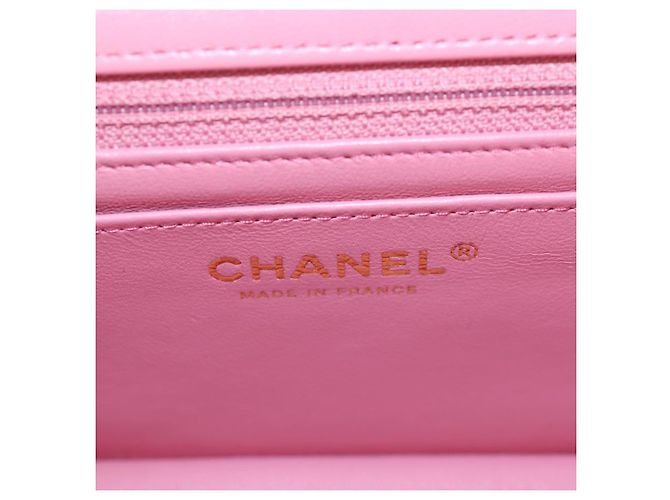 Borsa a tracolla CHANEL Chain Matelasse 20 Tweed Pink Gold CC Auth BA15644SM Rosa D'oro - vista 21