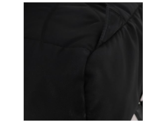 Mochila PRADA Nylon Black Silver Auth 197634 Negro Plata - vista 18