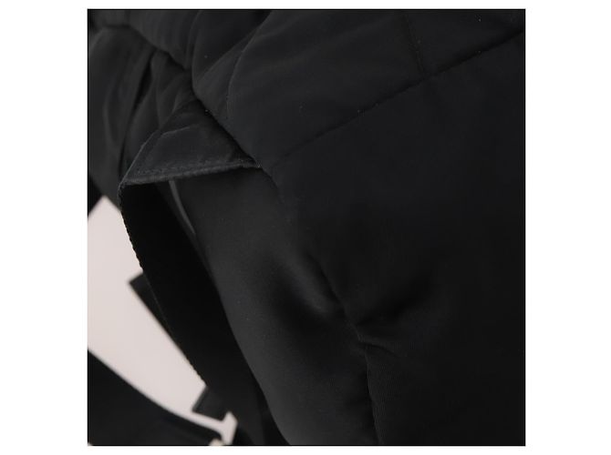 Mochila PRADA Nylon Black Silver Auth 197634 Negro Plata - vista 19