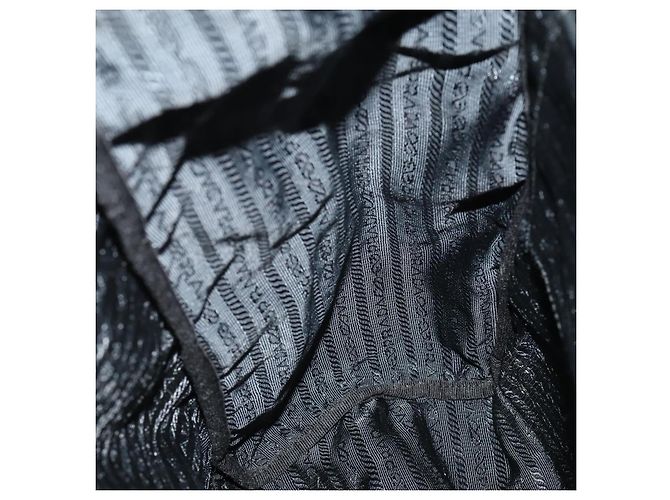 Mochila PRADA Nylon Black Silver Auth 197634 Negro Plata - vista 25