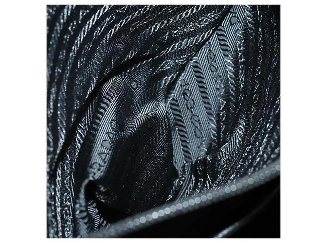 Mochila PRADA Nylon Black Silver Auth 197634 Negro Plata - vista 28