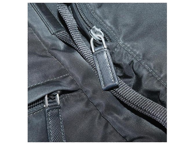 Mochila PRADA Nylon Black Silver Auth 197634 Negro Plata - vista 29