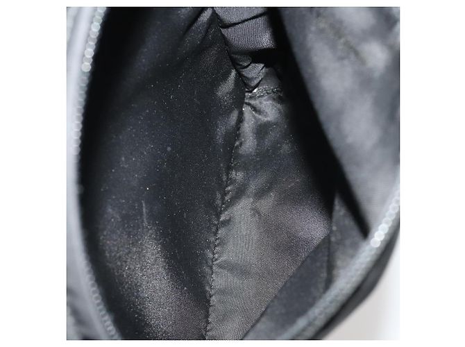 Mochila PRADA Nylon Black Silver Auth 197634 Negro Plata - vista 30