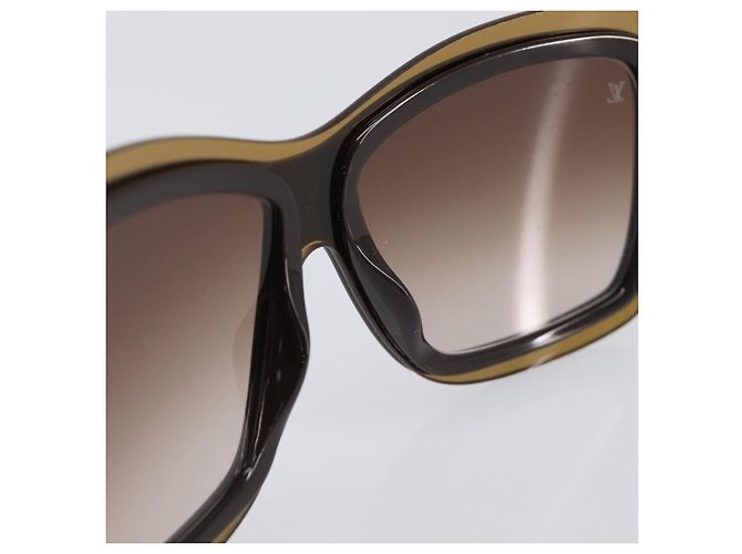 Occhiali da sole LOUIS VUITTON plastica Brown Z0323W LV Auth BA15683 Marrone - vista 14