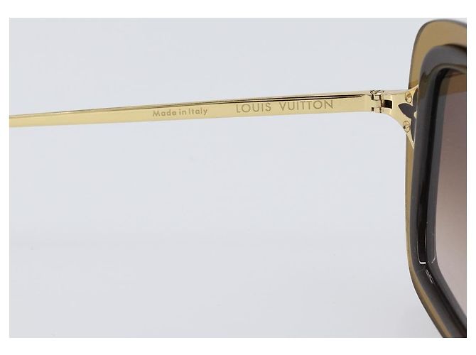 Occhiali da sole LOUIS VUITTON plastica Brown Z0323W LV Auth BA15683 Marrone - vista 15