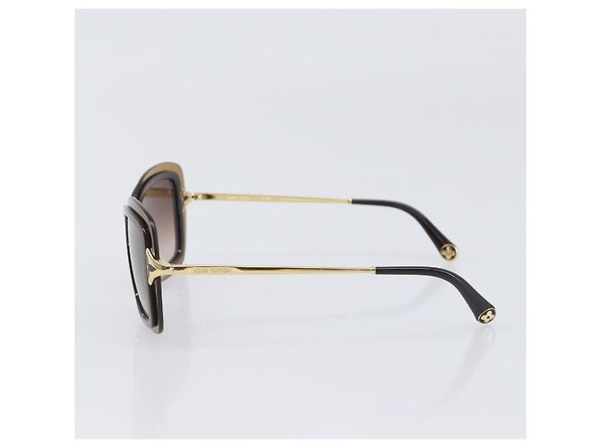 Occhiali da sole LOUIS VUITTON plastica Brown Z0323W LV Auth BA15683 Marrone - vista 3