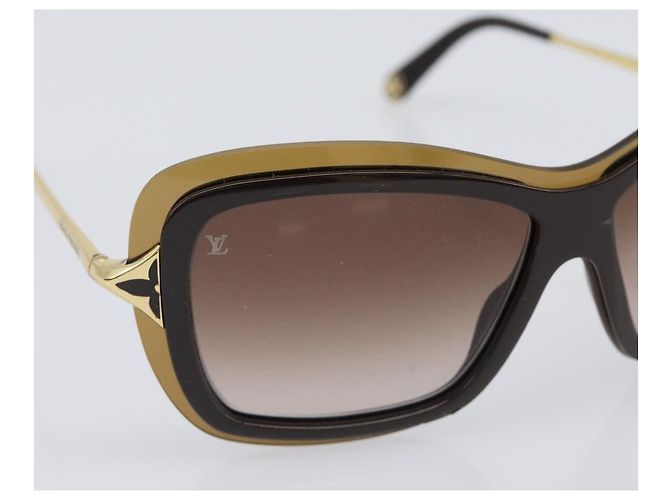 Occhiali da sole LOUIS VUITTON plastica Brown Z0323W LV Auth BA15683 Marrone - vista 5